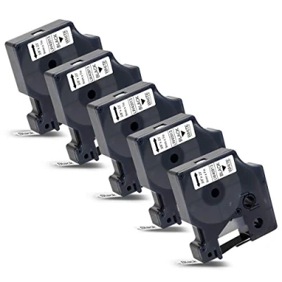 Abbildung von Labelwell 5x Kompatibel Schriftband Ersatz für Dynmo 40913 S0720680 D1 9mm Schwarz auf Weiß Etikettenband LabelManager 160 PNP 210D 360D 280 420P 500TS Labelpoint 250 150 100