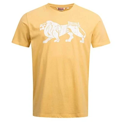 Abbildung von Lonsdale Men&#039;s ENDMOOR T Shirt, Pastel Yellow/White, L