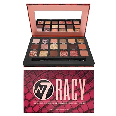 Abbildung von W7 Tempting Multi Textured Pressed Pigment Lidschatten Palette Racy