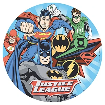 Abbildung von Dekora 160137 DC Justice League Tortenaufleger aus Esspapieraus Reispapier 20cm