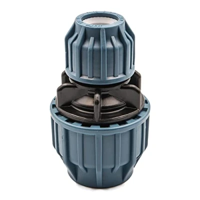 Abbildung von Polypropylen Reduzierstück für PE Rohr 25 mm x 20 mm, Reduzierte Kupplung Klemmverbinder Trinkwasser Kupplung, 16 Bar, Zert. DVGW/KIWA/WRAS