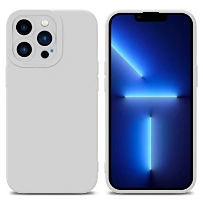Abbildung von Cadorabo Hülle kompatibel mit Apple iPhone 12 PRO MAX Schutzhülle TPU Silikon Case Liquid Design Kameraschutz Slim Kratzfest Weiche Gummi Rundumschutz für in Weiß