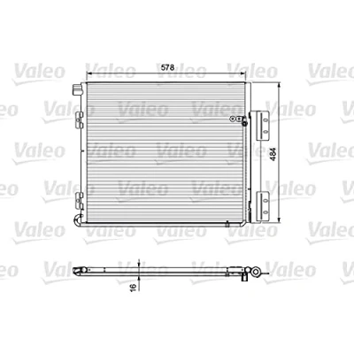 Abbildung von VALEO 815060 Klimakondensator ohne Trockner Aluminium 482 R 134a