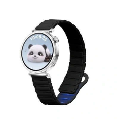 Abbildung von kwmobile Ersatzarmband kompatibel mit Huawei Watch GT5 41mm / Pro 42mm Armband Fitnesstracker Silikon Band Magnetverschluss