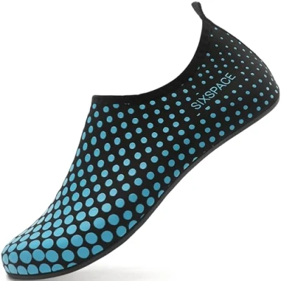 Abbildung von Sixspace Badeschuhe Wasserschuhe Herren Schwimmschuhe Strandschuhe Aquaschuhe Surfschuhe Barfußschuhe Tauchschuhe Wassersportschuhe（Blau,44 EU