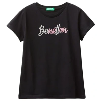 Abbildung von United Colors of Benetton Mädchen M/L 3i9wc10jr T Shirt, Schwarz, 150 cm