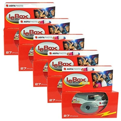 Abbildung von 5 x EDITION 1A PHOTO PORST Einwegkamera / Hochzeitskamera Partykamera Agfa ( 27 Fotos, Blitz, er Pack )