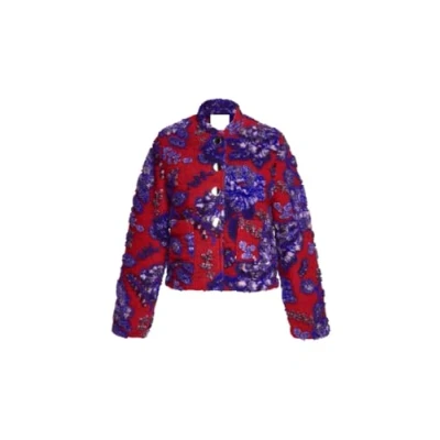 Abbildung von Rich &amp; Royal MIT Floralem Muster Übergangsjacke, Damen, Größe: 40xL, Ruby red