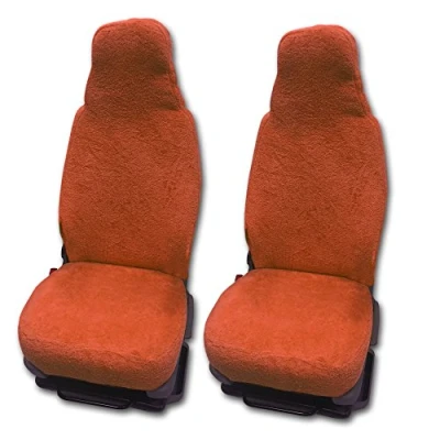 Abbildung von RAU Universal Sitzbezüge für Pilotsitze und Wohnmobile 2 Stück 100% Frottee Terracotta