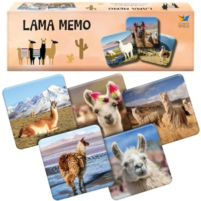 Abbildung von Starnberger Spiele Lama Memo für Erwachsene und Kinder ab 6 Jahre Geschenk Alpaka Fans