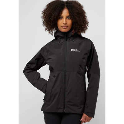 Abbildung von Jack Wolfskin Glaabach 3IN1 Regenjacke / wasserabweisende Jacke, Damen, Größe: XL, Black