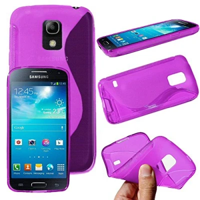 Abbildung von ebestStar kompatibel mit Samsung Galaxy S5 Mini Hülle SM G800 G800F G800H Flex Silikongel Handyhülle, Klar TPU Schutzhülle, S line, Lila