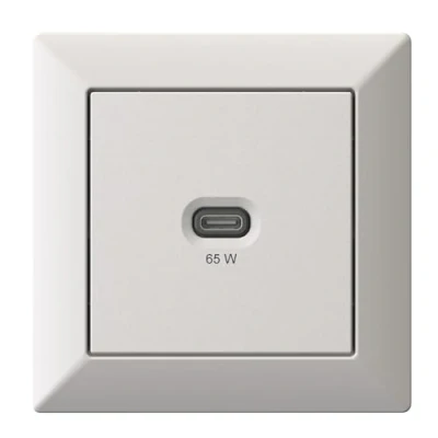 Abbildung von Unterputz USB Ladestation, C 65 Watt Charger, mattweiß