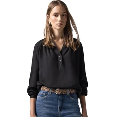 Abbildung von Street One Studio Raglan IN Unifarbe Bluse, Damen, Größe: 34, Schwarz