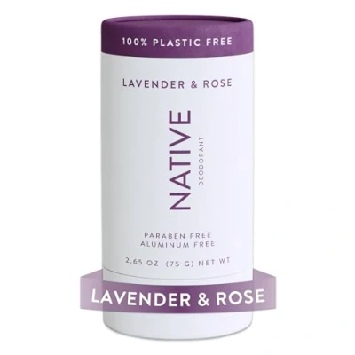 Abbildung von Native Plastikfreies Deodorant Natürliches für Frauen und Männer, Aluminiumfrei mit Backpulver, Probiotika, Kokosöl Sheabutter Lavendel Rose