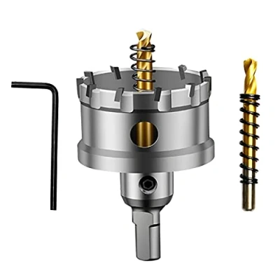 Abbildung von ASNOMY 50mm Lochsäge Hartmetall Bohrer, TCT leistungsfähiger Lochöffner lochschneider ideal für Löchern in Edelstahl und Metall