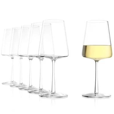 Abbildung von Stölzle Weißweinglas Power Weißweinkelche 400 ml Weingläser spülmaschinenfest bruchsicher, bleifreies Kristallglas, 6er Set