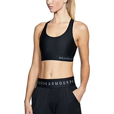 Abbildung von Under Armour Keyhole Sportbh mit mittlerer Stützkraft, Damen, Größe: XS, Black