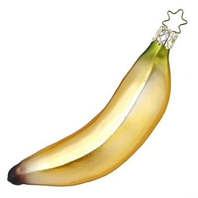 Abbildung von Inge Glas Christbaumschmuck, Baumschmuck Banane Mundgeblasen Größe: 14 cm