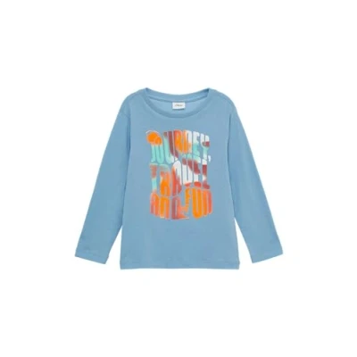 Abbildung von s.Oliver Jersey Longsleeve mit Frontprint blassblau 128/134