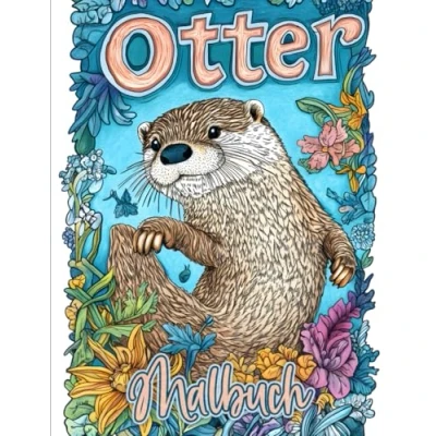 Abbildung von Otter Malbuch: 50 Niedliche Ottermotive zum Ausmalen und Entspannen Tier Malbuch für Erwachsene, Kinder Jugendliche
