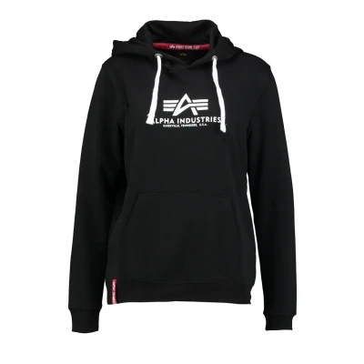 Abbildung von Alpha Industries NEW Basic Hoody Kapuzenpullover, Damen, Größe: Small, Black