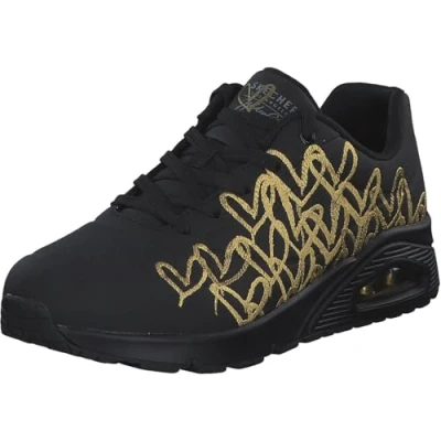 Abbildung von Skechers Sport UNO Sneaker low, Damen, Größe: 38.5, Black/gold Schuhe