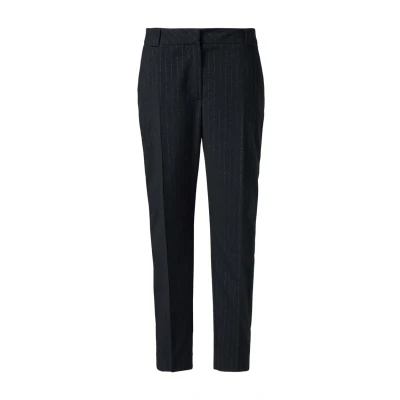 Abbildung von comma Elegante MIT Feinen Nadelstreifen Chino, Damen, Größe: 46, Navy