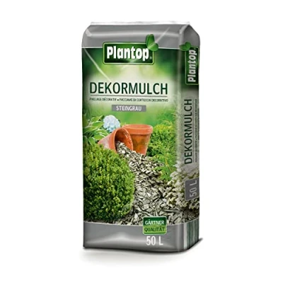 Abbildung von Plantop Rindenmulch Dekor Mulch steingrau 50l