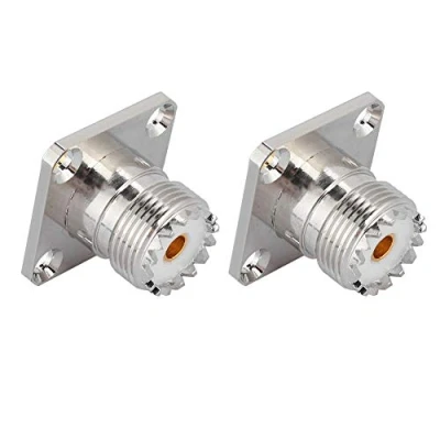 Abbildung von Topiky 2 STÜCKE UHF Buchse SO239 Jack 4 Loch Panel Chassis Mount RF Koaxial Adapter Koax anschluss
