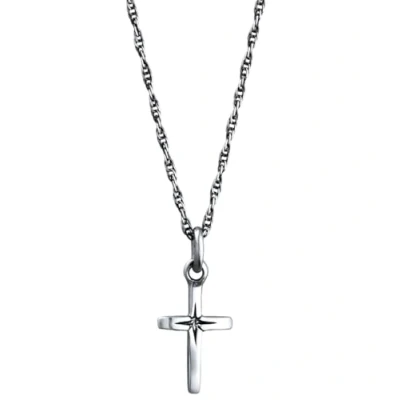 Abbildung von Kuzzoi Kreuz Oxidiert Anhänger, Herren, Größe: 50, Silber