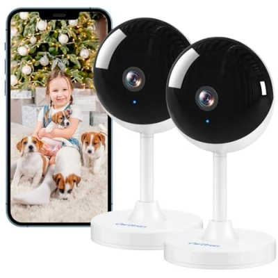 Abbildung von owltron Überwachungskamera, Babyphone mit Kamera,2.4Ghz Kamera Überwachung innen,Hundekamera Bewegungserkennung,Nachtsicht,2 Wege Audio,WLAN für Hunde/Haustierkamera,Alexa kompatibel