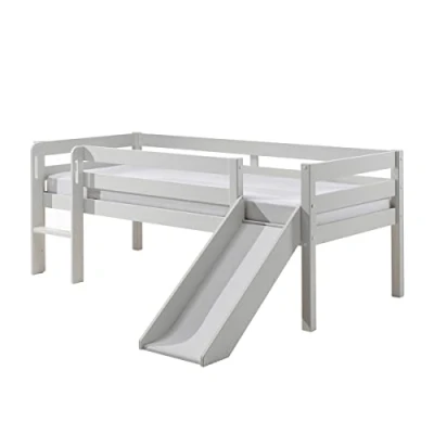 Abbildung von Vipack Spielbett &quot;Vipack Pino&quot;, (Made in Europe), Niedriges mit LF 90 x 200 cm, Ausf. weiß oder grau lackiert