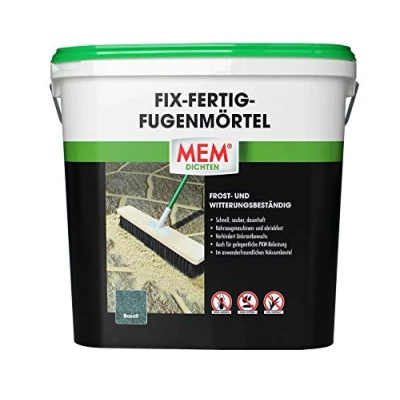 Abbildung von MEM Fix Fertig Fügenmörtel, Witterungsbeständig, Anwendungsfertig, Gegen Unkrautbewuchs, Basalt, 12,5 kg