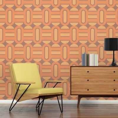 Abbildung von A.S. Création Vliestapete &quot;Retro Chic Grafik Tapete Mustertapete Retro 3D&quot;, matt, Vintage für Schlafzimmer Küche Wohnzimmer Design