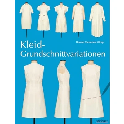 Abbildung von Kleid Grundschnittvariationen. Schnittmuster erstellen und Kleider selber nähen. Mit Mehrgrößen Grundschnitt auf beiliegendem Schnittmusterbogen.