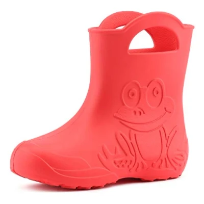 Abbildung von Ladeheid Gummistiefel für Kinder, Größe: 32 33, Coral/grey Schuhe