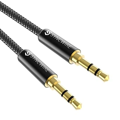 Abbildung von Syncwire 3.5mm Audio kabel Nylon Geflochtenes 1M Klinke auf für Kopfhörer Apple iPhone iPod iPad, Echo Dot Heim KFZ Stereoanlagen, Smartphones, PC, Lautsprecher, MP3 Player usw