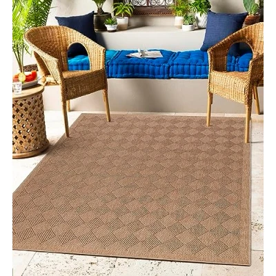 Abbildung von Outdoorteppich Vintage Design, Carpettex, Läufer, Höhe: 5 mm, Outdoor Teppich Design Natur Optik für Küche Balkon Terrasse