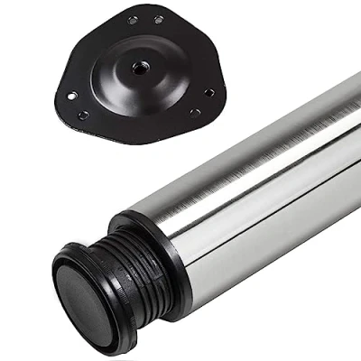 Abbildung von SO TECH® Tischbein Ø 76 / 80 mm, belastbar bis 75 kg pro Stück, H: 71cm, echt Edelstahl, höhenverstellbar 32mm, 1x