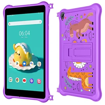 Abbildung von Blackview Tab 5 Kids, 8 Zoll Android 12 Tablet HD+ IPS Display, Quad Core 5GB RAM+64GB ROM (1TB externer SD), 5580mAh Akku, 0.3MP+2MP Dual Kamera, WiFi Bluetooth, Box Lautsprecher Lila