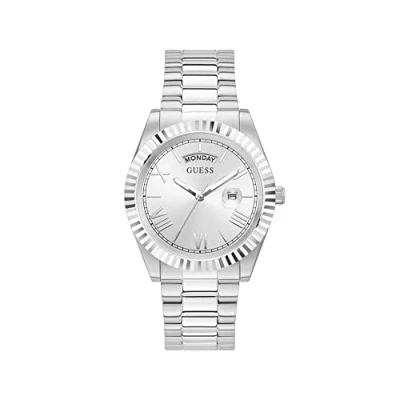 Abbildung von Guess Connoisseur Unsiex Uhr silvercoloured, Größe: One Size, Silver coloured