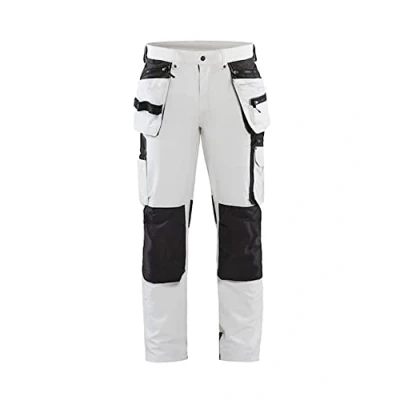 Abbildung von Blaklader 107916451098D104 4 Wege Stretch Malerhose, Weiß/Dunkelgrau, Größe D104