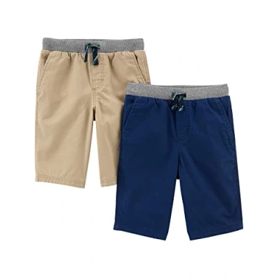 Abbildung von Simple Joys by Carter&#039;s Baby Jungen, Pack of 2 Short, Helles Khakibraun/Marineblau, 3 Jahre (2er Pack)