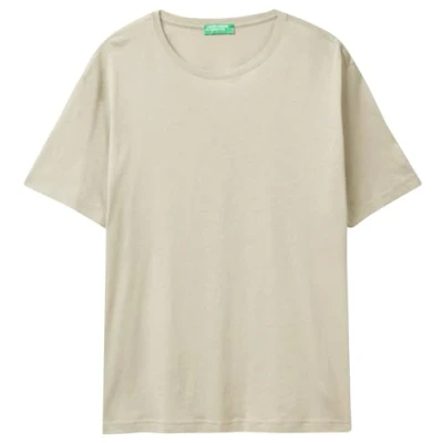 Abbildung von United Colors of Benetton IN Lightweight Tshirt basic, Herren, Größe: Medium, Beige