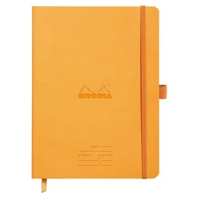 Abbildung von Rhodia 117795C Meeting Book (DIN A5+, 160 x 210 mm, 80 Blatt, 90 g, elegant und praktisch) 1 Stück orange
