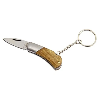 Abbildung von Haller Unisex Erwachsene Mini Taschenmesser Zebraholzgriff Schlüsselrin, braun, one Size