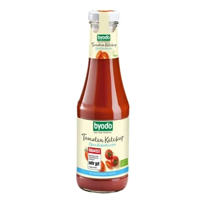 Abbildung von Byodo Tomaten Ketchup ohne Kristallzucker 3er Pack (3 x 500 ml) Bio, Vegan, Glutenfrei, Natürlich Süß, Familienpackung, Nachhaltig Verpackt