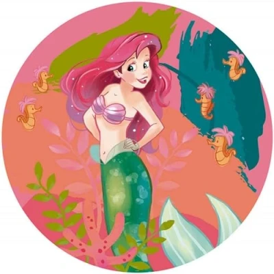 Abbildung von Komar Fototapete &quot;Ariel Happy Coral&quot;, 125x125 cm (Breite x Höhe), rund und selbstklebend