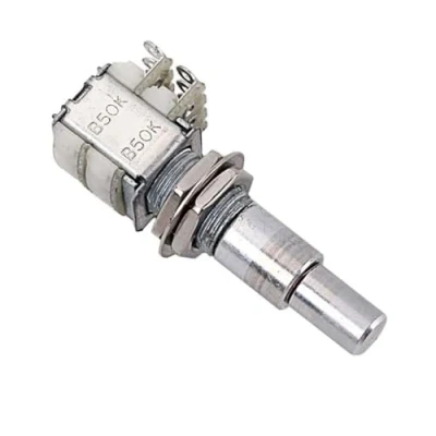 Abbildung von Alnicov Mini B50K Dual Pots Gestapeltes konzentrisches Potentiometer mit Mittelarretierung für E Gitarren Bass